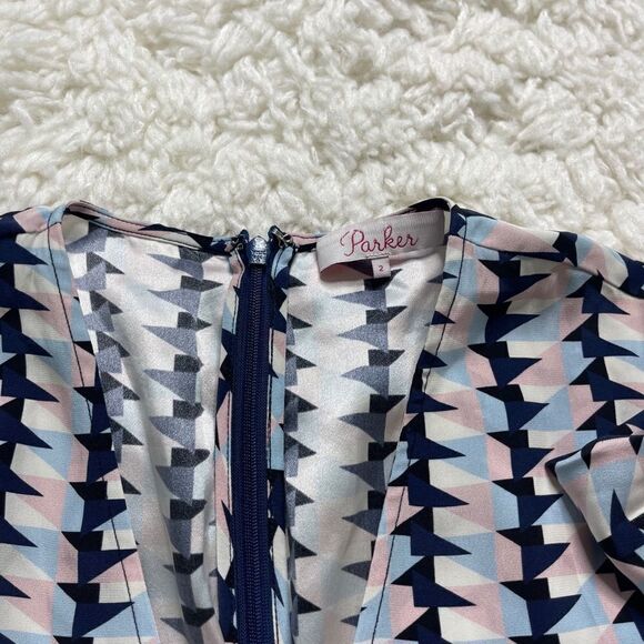 Parker Blue Zig Zag Tita Romper - Picture 3 of 7